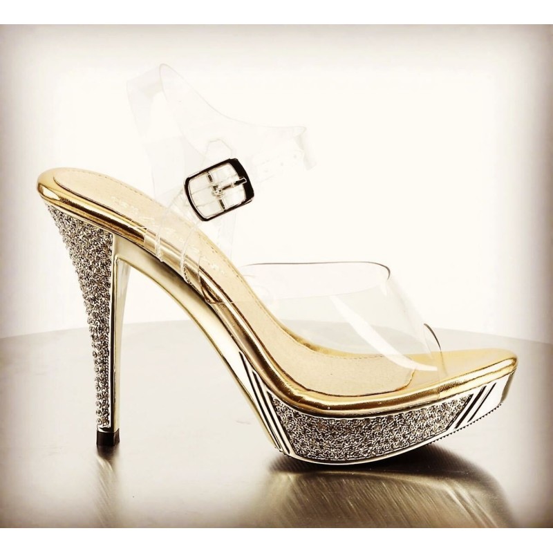 Sandales Elegance-408 Gold Strass | Vicorne Competitor